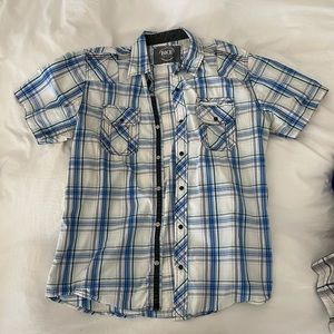 Men’s Flannel shortsleeved button down